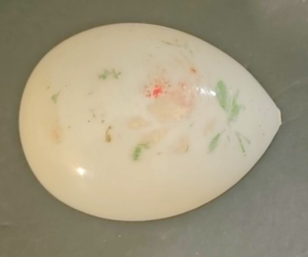 Antique Easter Egg Hand Painted Glass